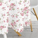 Gül Tasarımlı Dijital Baskılı Yuvarlak Masa Örtüsü - Çap 140cm Realhomes