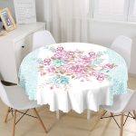 - MasaYuv-Real310-Gorsel1 - Realhomes  RealHomes Özel Tasarım Dijital Baskılı Modern Yuvarlak Masa Örtüsü - Çap 140cm Realhomes