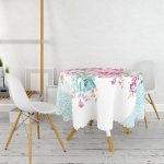 - MasaYuv-Real310-Gorsel2 - Realhomes  RealHomes Özel Tasarım Dijital Baskılı Modern Yuvarlak Masa Örtüsü - Çap 140cm Realhomes