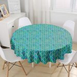 - MasaYuv-Real314-Gorsel1 - Realhomes RealHomes Özel Tasarım Dijital Baskılı Modern Yuvarlak Masa Örtüsü - Çap 140cm Realhomes