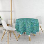 - MasaYuv-Real314-Gorsel2 - Realhomes RealHomes Özel Tasarım Dijital Baskılı Modern Yuvarlak Masa Örtüsü - Çap 140cm Realhomes