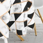 - MasaYuv-Real322-Gorsel3 - Realhomes Siyah Mermer Tasarımlı Gold Detaylı Dijital Baskılı Yuvarlak Masa Örtüsü - Çap 140cm Realhomes