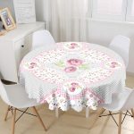 - MasaYuv-Real362-Gorsel1 - Realhomes RealHomes Özel Tasarım Dijital Baskılı Modern Yuvarlak Masa Örtüsü - Çap 140cm Realhomes