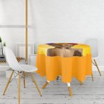 - MasaYuv-afrika-kadin-Gorsel2 - Realhomes Afrika Kadın Temalı Özel Tasarım Yuvarlak Masa Örtüsü - Çap 140cm Realhomes