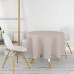 Vizon Düz Renkli Dijital Baskılı Yuvarlak Masa Örtüsü - Çap 140cm Realhomes