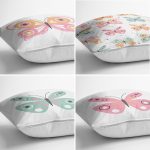 - Rh-K4luset742-Gorsel2 - Realhomes 4'lü Renkli Kelebekler Özel Tasarım Dijital Baskılı Modern Kırlent Kılıfı Seti Realhomes