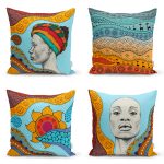 - Rh-K4luset753-Gorsel1 - Realhomes 4'lü Etnik Tasarımlı Renkli Dijital Baskılı Modern Kırlent Kılıfı Seti Realhomes