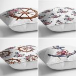 4'lü Çapa & Dümen Özel Tasarımlı Dijital Baskılı Modern Kırlent Kılıfı Seti Realhomes