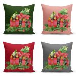 - Rh-K4luset790-Gorsel1 - Realhomes  4'lü Renkli Zemin Mum Konseptli Dijital Baskılı Modern Kırlent Kılıfı Seti Realhomes