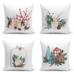 - Rh-K4luset795-Gorsel1 - Realhomes  4'lü Özel Tasarım Mum Temalı Dijital Baskılı Modern Kırlent Kılıfı Seti Realhomes