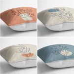 - Rh-K4luset821-Gorsel2 - Realhomes 4'lü Renkli Zemin Deniz Yosunu Çizimli Dijital Baskılı Modern Kırlent Kılıfı Seti Realhomes