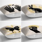 4'lü Kelebek & Mehndi Özel Tasarımlı Dijital Baskılı Modern Kırlent Kılıfı Seti Realhomes