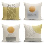 4'lü Realhomes Özel Tasarım Dijital Baskılı Modern Kırlent Kılıfı Seti Realhomes