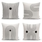 - Rh-K4luset836-Gorsel1 - Realhomes  4'lü Realhomes Özel Tasarım Dijital Baskılı Modern Kırlent Kılıfı Seti Realhomes