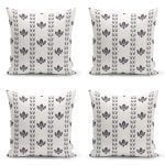 4'lü Özel Tasarım İskandinav Motifli Dijital Baskılı Modern Kırlent Kılıfı Seti Realhomes