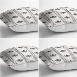 4'lü Özel Tasarım İskandinav Motifli Dijital Baskılı Modern Kırlent Kılıfı Seti Realhomes