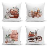 - Rh-K4luset858-Gorsel1 - Realhomes 4'lü Kış Temalı Özel Tasarım Dijital Baskılı Modern Kırlent Kılıfı Seti Realhomes