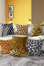 - Rh-K7liset476-Gorsel1 - Realhomes  7'li Renkli Zebra Tasarımlı Dijital Baskılı Kırlent Kılıfı Seti Realhomes