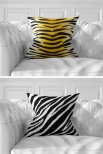 - Rh-K7liset476-Gorsel3 - Realhomes  7'li Renkli Zebra Tasarımlı Dijital Baskılı Kırlent Kılıfı Seti Realhomes