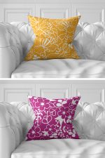 - Rh-K7liset477-Gorsel4 - Realhomes  7'li Rengarenk Zemin Çiçek Motifli Dijital Baskılı Kırlent Kılıfı Seti Realhomes