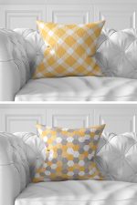 7'li Renkli Geometrik Desen Tasarımlı Dijital Baskılı Kırlent Kılıfı Seti Realhomes