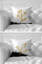 - Rh-K7liset483-Gorsel2 - Realhomes 7'li Siyah Beyaz Gold Detaylı Özel Tasarım Dijital Baskılı Kırlent Kılıfı Seti Realhomes