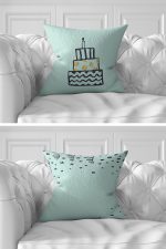 7'li Renkli Zemin Kutlama Tasarımlı Dijital Baskılı Kırlent Kılıfı Seti Realhomes