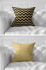 7'li Siyah Gold Christmas Tasarımlı Dijital Baskılı Kırlent Kılıfı Seti Realhomes