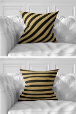 7'li Christmas Temalı Gold Detaylı Dijital Baskılı Kırlent Kılıfı Seti Realhomes