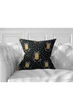 7'li Christmas Temalı Gold Detaylı Dijital Baskılı Kırlent Kılıfı Seti Realhomes