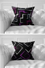 7'li Renkli Çizgili Puan Tasarımlı Dijital Baskılı Kırlent Kılıfı Seti Realhomes