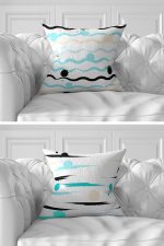 7'li Renkli Çizgili Puan Tasarımlı Dijital Baskılı Kırlent Kılıfı Seti Realhomes