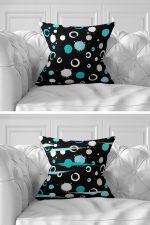 7'li Renkli Çizgili Puan Tasarımlı Dijital Baskılı Kırlent Kılıfı Seti Realhomes