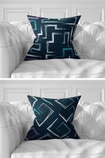 7'li Renkli Çizgili Puan Tasarımlı Dijital Baskılı Kırlent Kılıfı Seti Realhomes