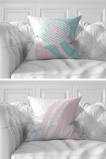 7'li Renkli Kumlama Zeminli Özel Tasarım Dijital Baskılı Kırlent Kılıfı Seti Realhomes