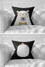 - Rh-K7liset509-Gorsel2 - Realhomes  7'li Gold Detaylı Mery Chrismas Temalı Dijital Baskılı Kırlent Kılıfı Seti Realhomes