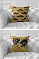 - Rh-K7liset509-Gorsel4 - Realhomes  7'li Gold Detaylı Mery Chrismas Temalı Dijital Baskılı Kırlent Kılıfı Seti Realhomes