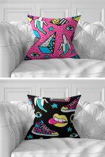 - Rh-K7liset510-Gorsel3 - Realhomes 7'li Renkli Pop-Art Tasarımlı Dijital Baskılı Kırlent Kılıfı Seti Realhomes