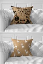 - Rh-K7liset511-Gorsel3 - Realhomes  7'li Kahverengi Mery Christmas Temalı Dijital Baskılı Kırlent Kılıfı Seti Realhomes