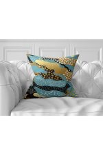 - Rh-K7liset512-Gorsel5 - Realhomes  7'li Mavi Zeminli Gold Detay Mery Christmas Temalı Dijital Baskılı Kırlent Kılıfı Seti Realhomes