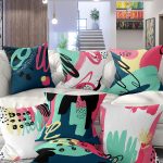 7'li Gold Detaylı Mery Chrismas Temalı Dijital Baskılı Kırlent Kılıfı Seti Realhomes