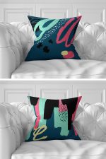 7'li Renkli Pastel Tasarımlı Dijital Baskılı Kırlent Kılıfı Seti Realhomes