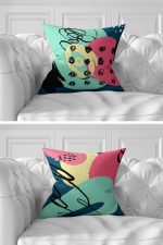 7'li Renkli Pastel Tasarımlı Dijital Baskılı Kırlent Kılıfı Seti Realhomes