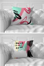 7'li Renkli Pastel Tasarımlı Dijital Baskılı Kırlent Kılıfı Seti Realhomes