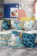 - Rh-K7liset520-Gorsel1 - Realhomes 7'li Renkli Deniz Yosunu Tasarımlı Dijital Baskılı Kırlent Kılıfı Seti Realhomes