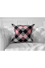 - Rh-K7liset522-Gorsel5 - Realhomes 7'li Pembe Ekose Tasarımlı Dijital Baskılı Kırlent Kılıfı Seti Realhomes