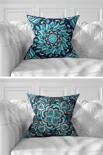 - Rh-K7liset523-Gorsel2 - Realhomes 7'li Mavi Renkli Mandala Tasarımlı Dijital Baskılı Kırlent Kılıfı Seti Realhomes