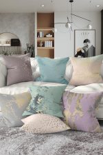 - Rh-K7liset530-Gorsel1 - Realhomes  7'li Renkli Soft Mermer Tasarımlı Dijital Baskılı Kırlent Kılıfı Seti Realhomes