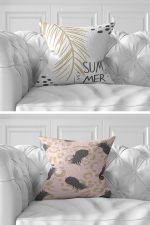 7'li Renkli Zebra Motifli Summer Tasarımlı Dijital Baskılı Kırlent Kılıfı Seti Realhomes