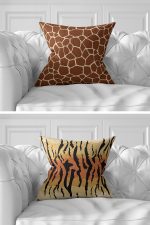 7'li Renkli Zebra Desen Tasasrımlı Dijital Baskılı Kırlent Kılıfı Seti Realhomes